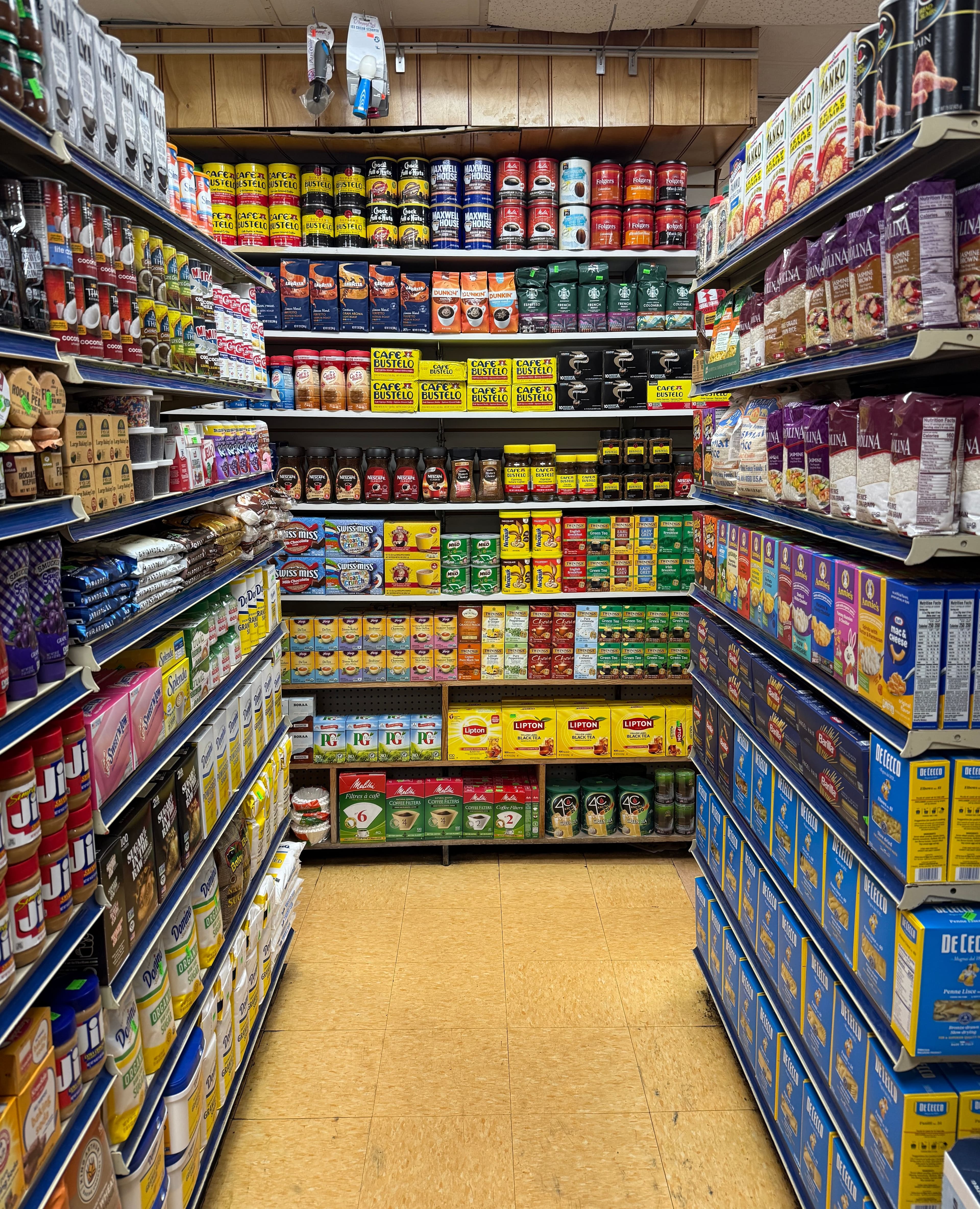 deli with inventory stocked to the edge of the shelf